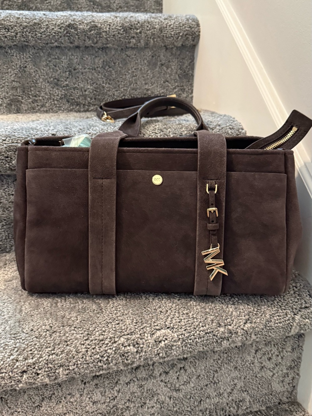 Michael Kors Romee Small Suede Satchel